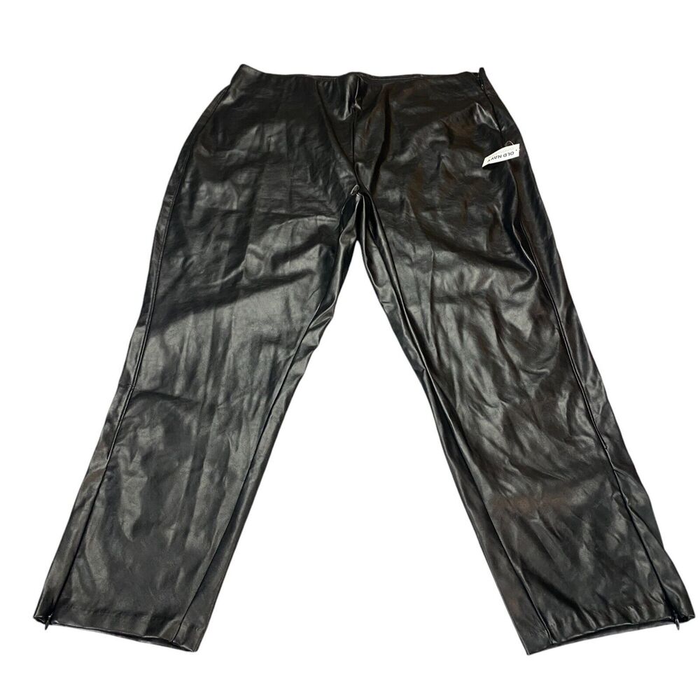 Old Navy Extra High Rise Skinny Faux Leather Pants Womens‎ Size 20 Black